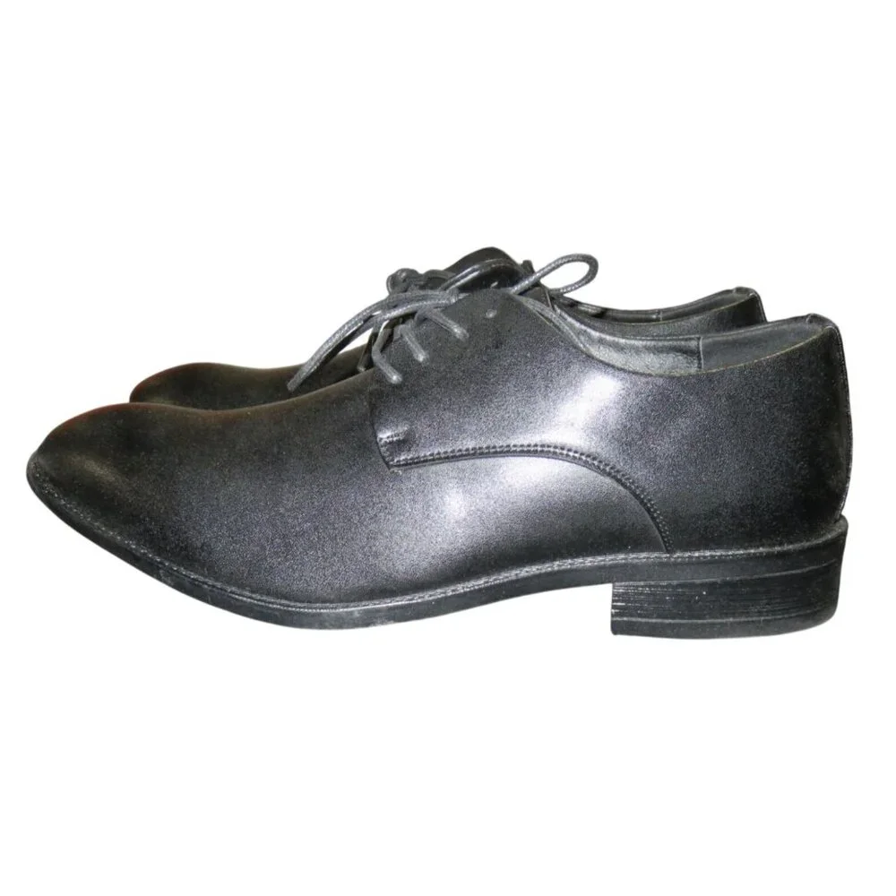 Career Fashion Classic Black Vegan Leather Lace Up Loafers Dress Shoes 43 or 11